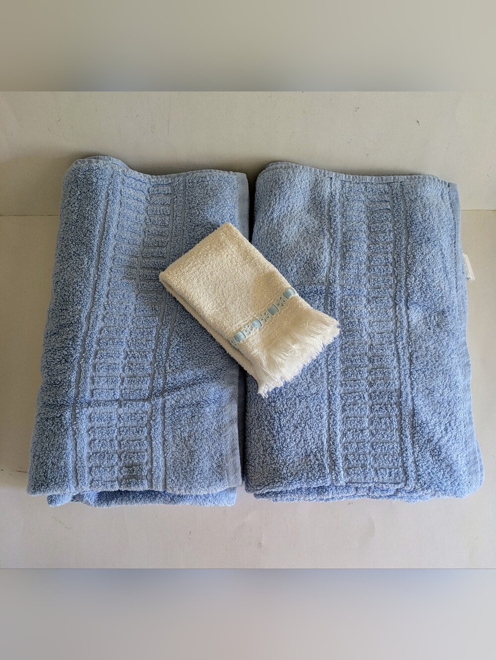 Towels Bath and Fingertip Martha Stewart & Cannon Light Blue